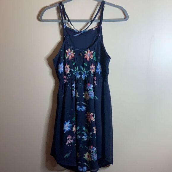 O’Neill Navy Blue Short Floral Dress - Picture 2 of 6